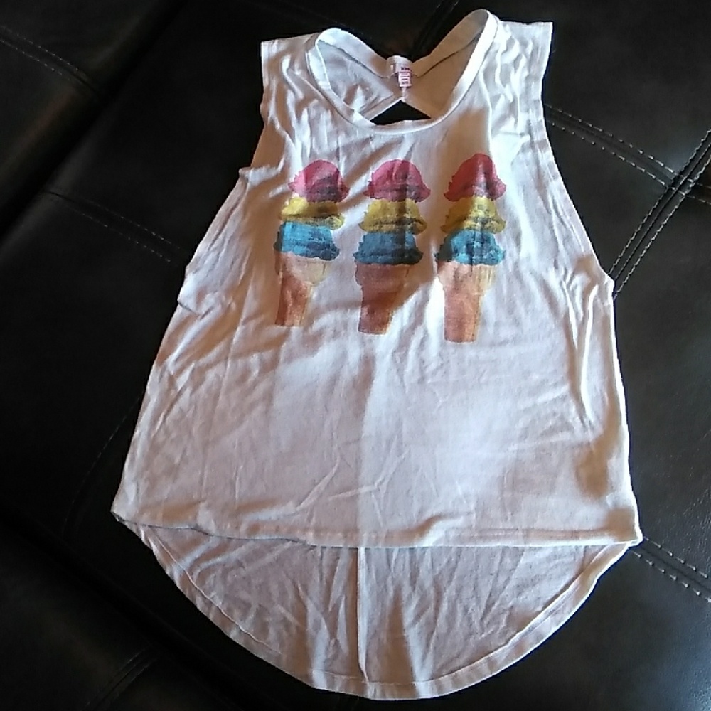 Cute open back summer tank top